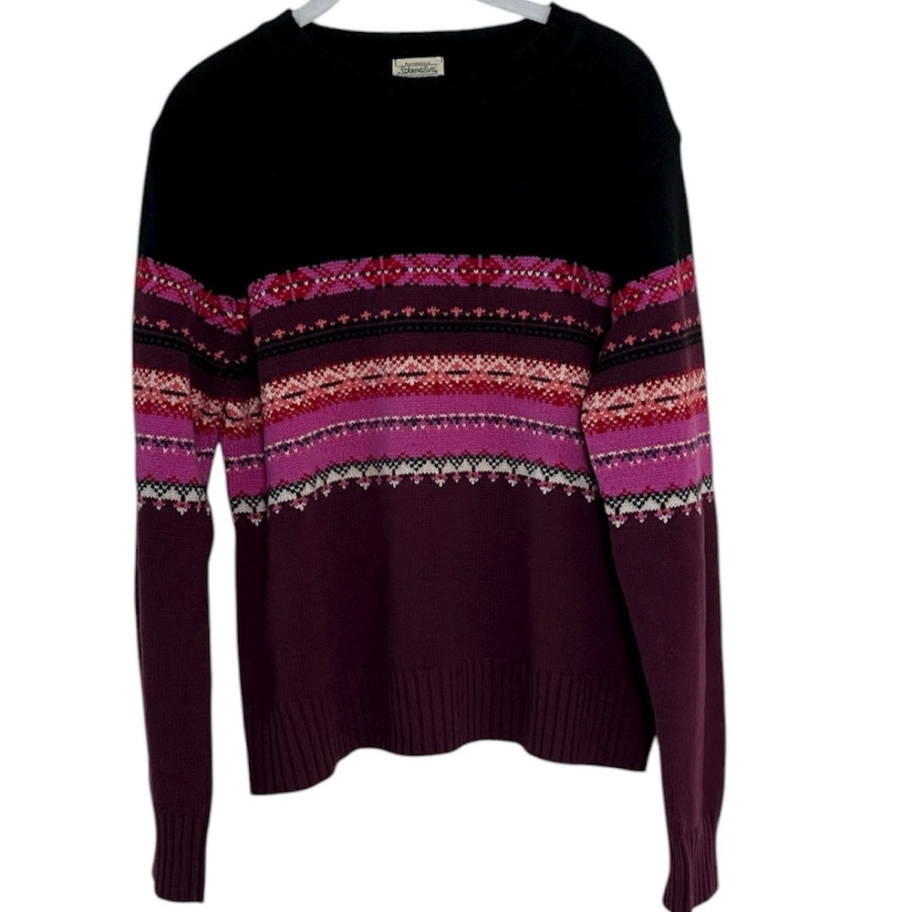 Vintage St. John’s Bay Lambswool Fair Isle Crewneck Sweater Sz L